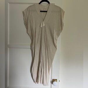 Mirth Cover Up Caftan Dress Beige Small